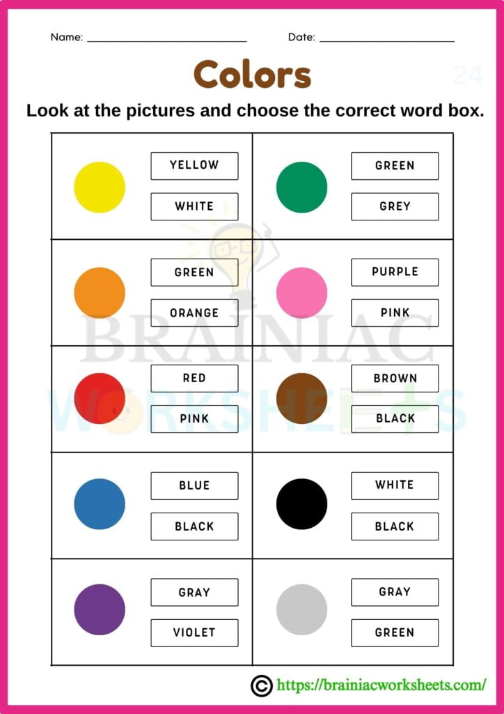 lkg english worksheet