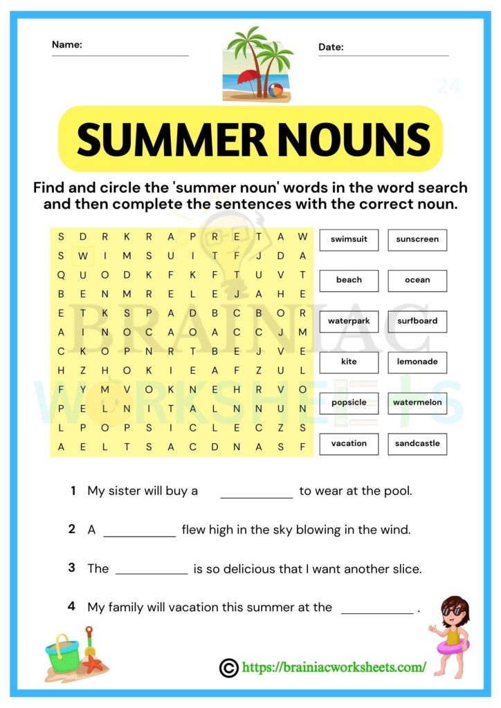 class 5 english worksheet