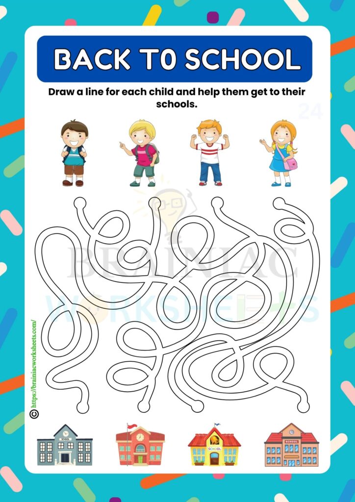 class 2 maze worksheet