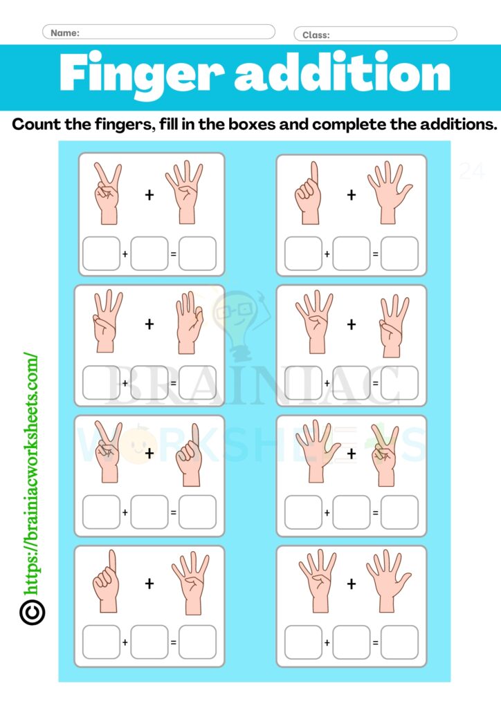 class 1 maths worksheet