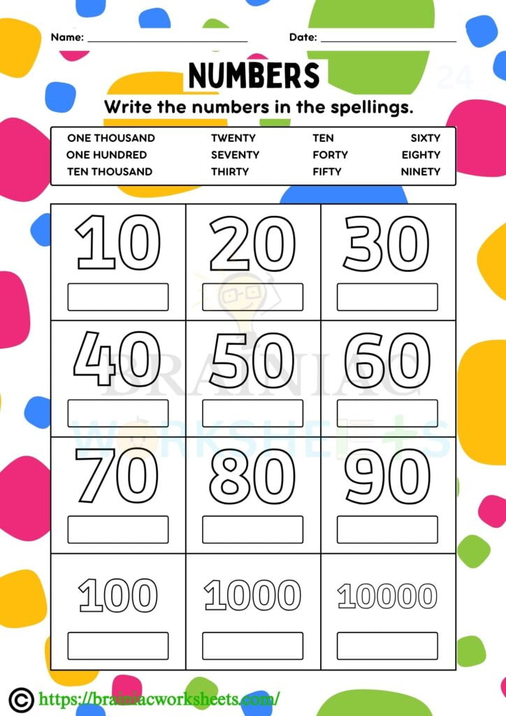 class 1 maths worksheet