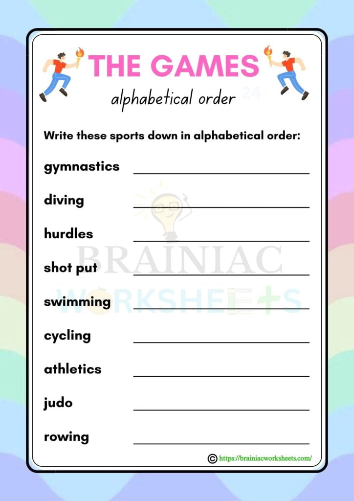 english worksheet for class 3