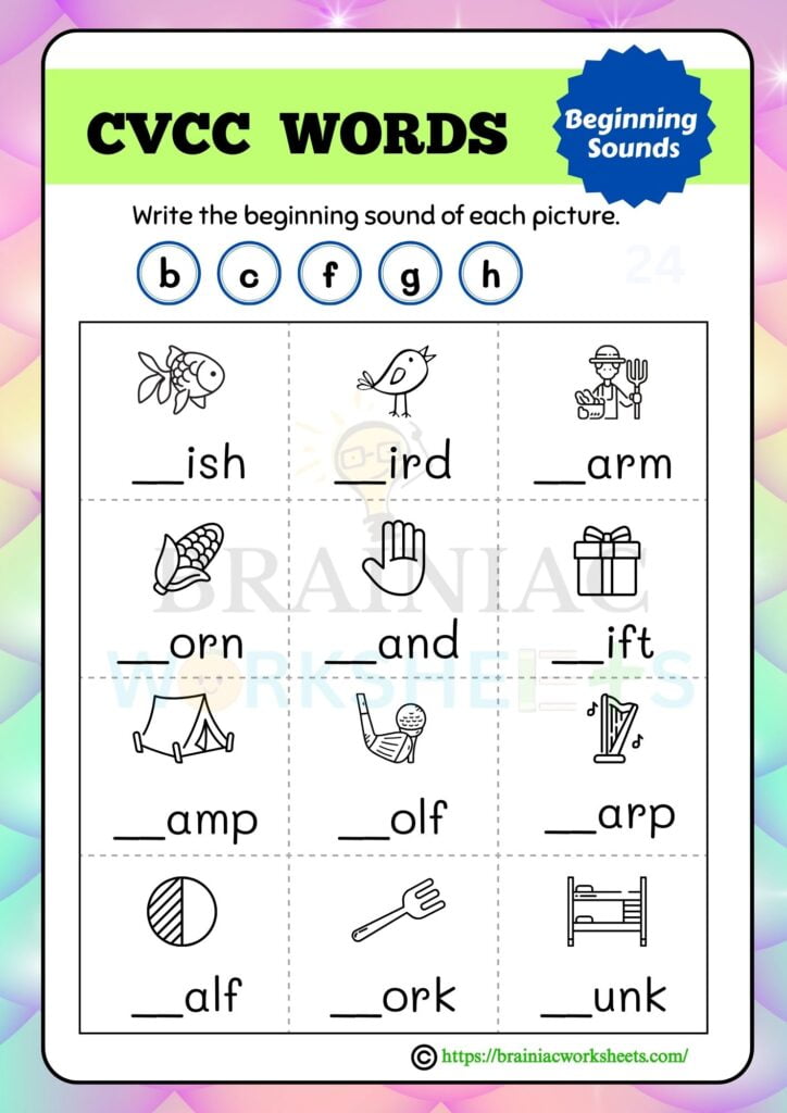 lkg english worksheet