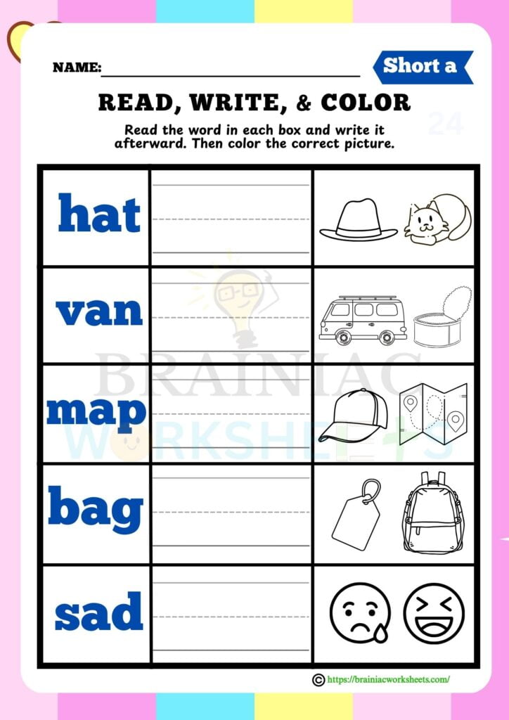 lkg english worksheet