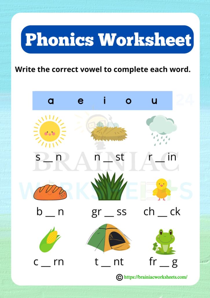 ukg english worksheet