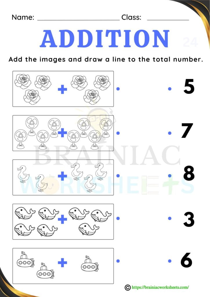 maths worksheet for class 1