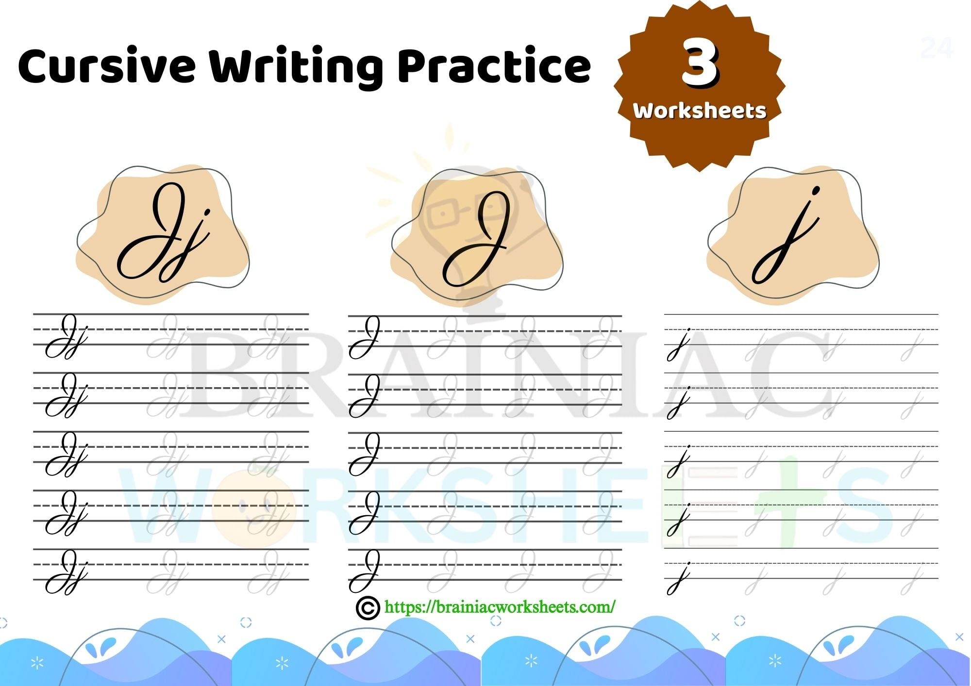 Cursive Writing Practice Capital And Small Letter J Ukg English Cursive Writing Practice Capital And Small Letter J Ukg English