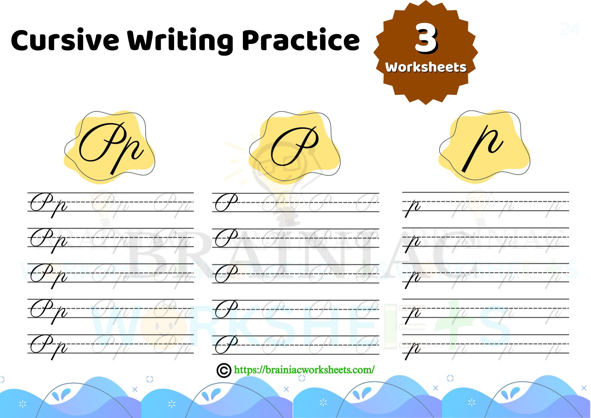 Cursive Writing Practice Capital And Small Letter P Ukg English Cursive Writing Practice Capital And Small Letter P Ukg English