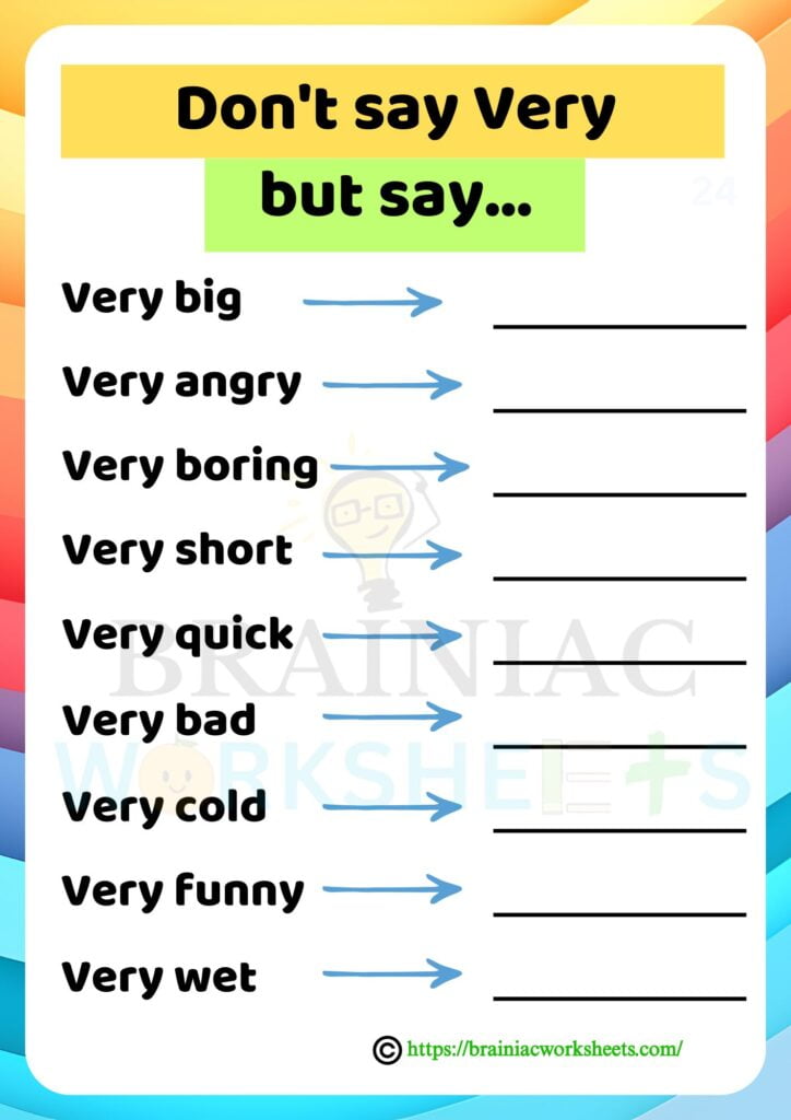 english worksheet for class 3