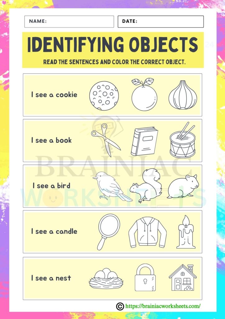 english worksheet for class 1