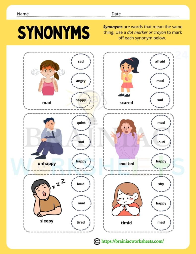 english worksheet for class 1