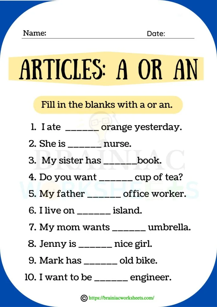 english worksheet for class 2