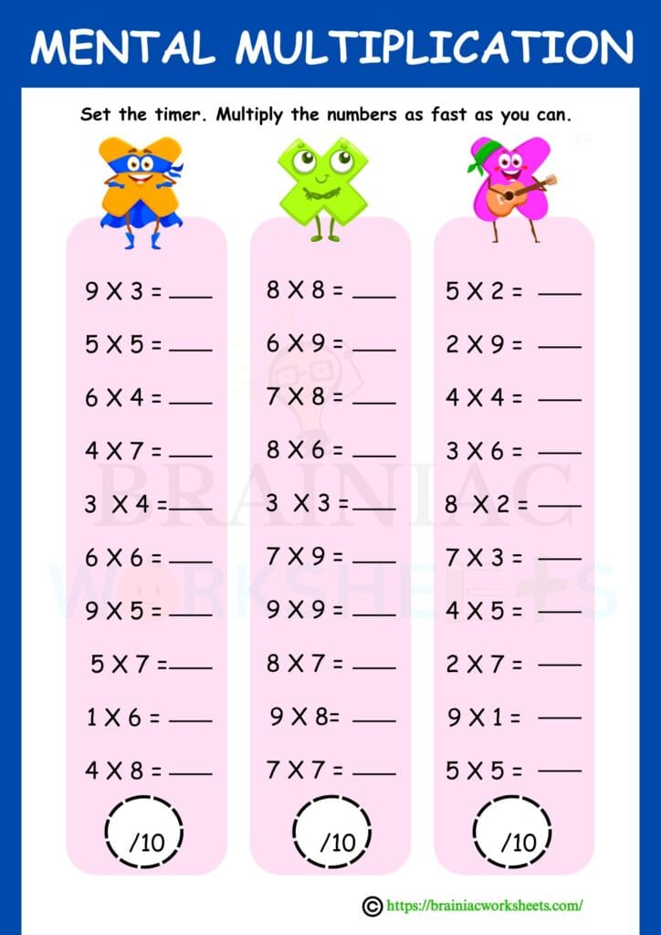 maths worksheet for class 4