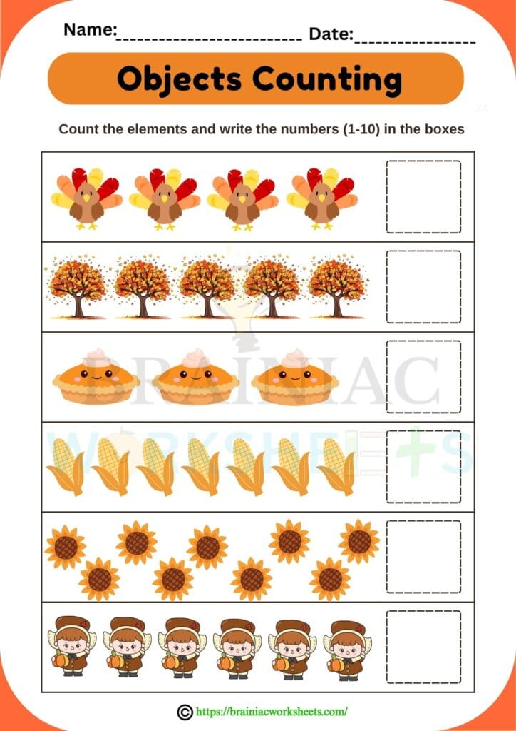 lkg maths worksheet