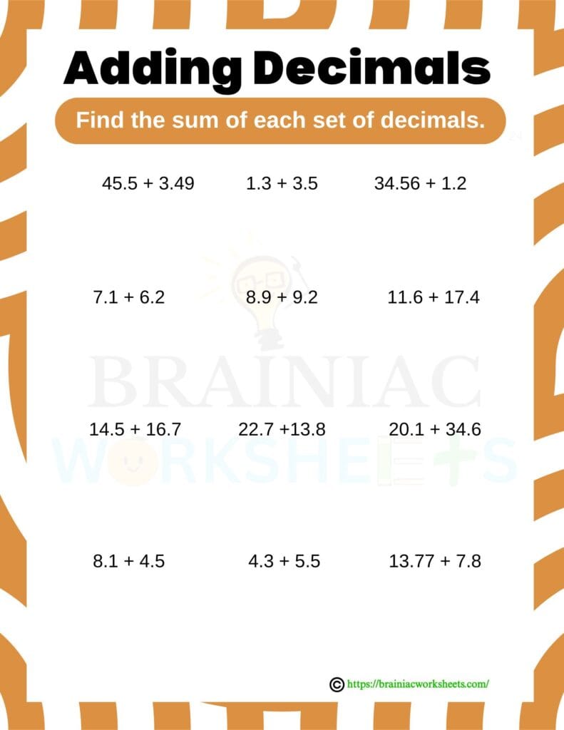 maths worksheet for class 4