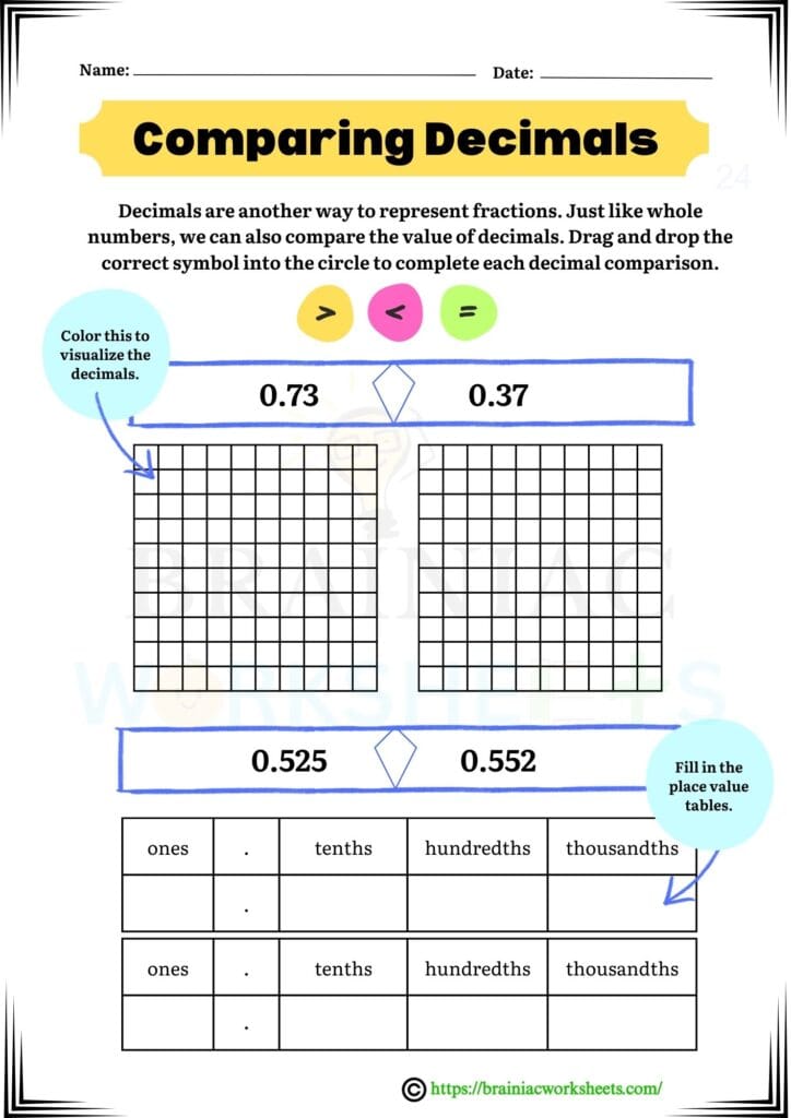 maths worksheet for class 4