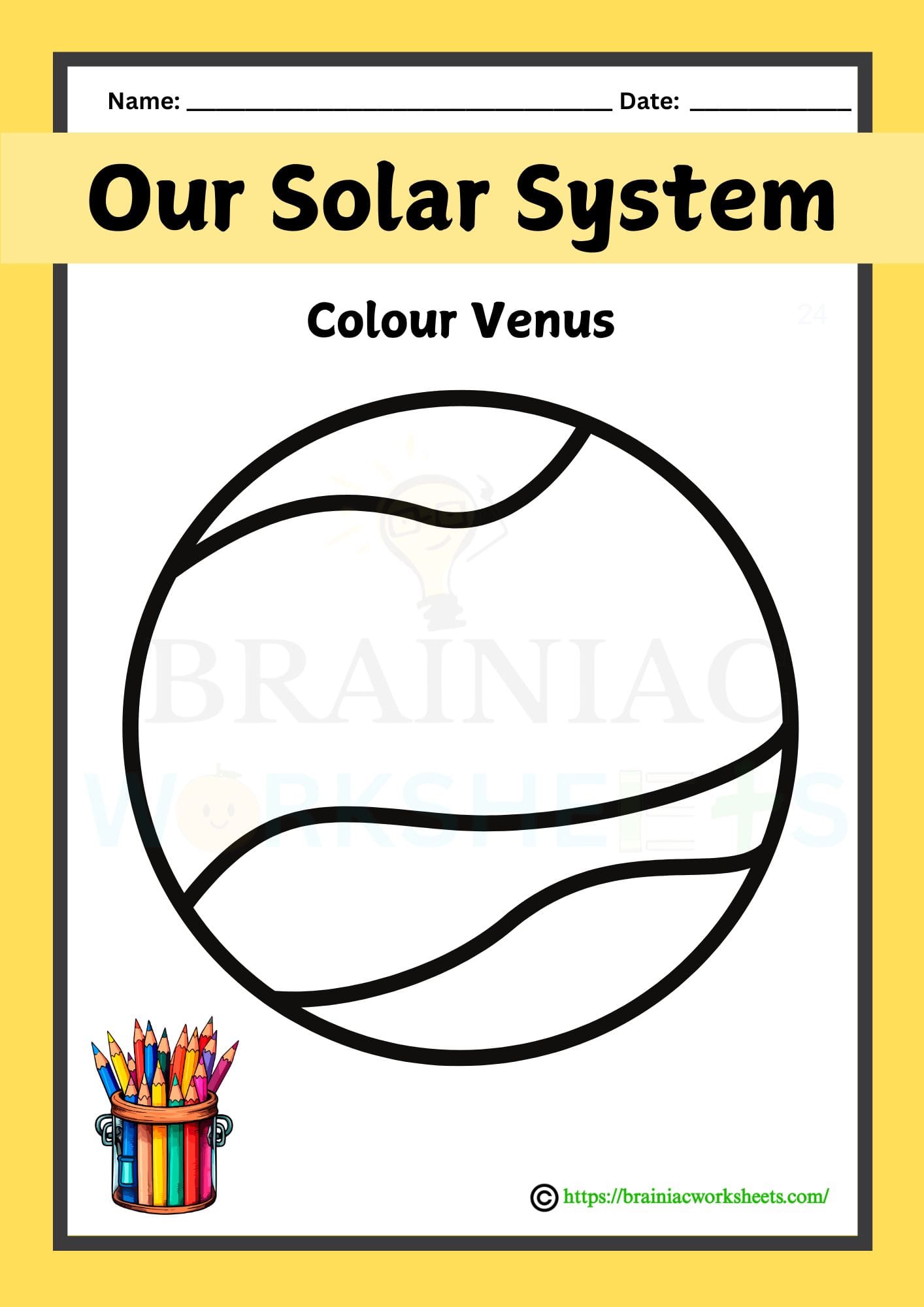 Colour Venus Science Worksheet For Class 4 Brainiac Worksheets Colour venus science worksheet for class 4 brainiac worksheets