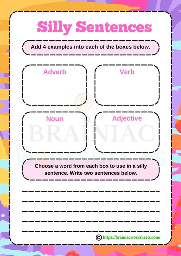 english worksheet for class 3