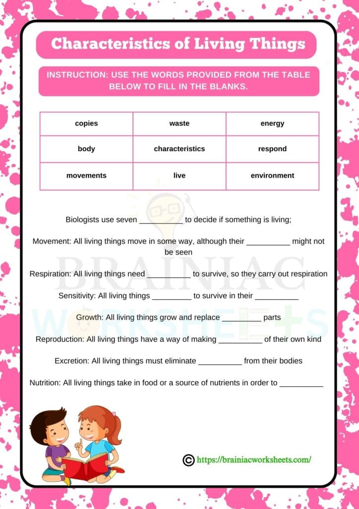 science worksheet for class 4