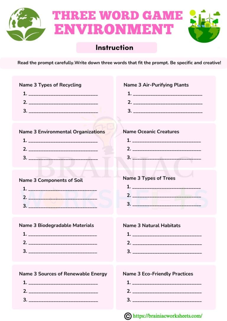 evs worksheet for class 5