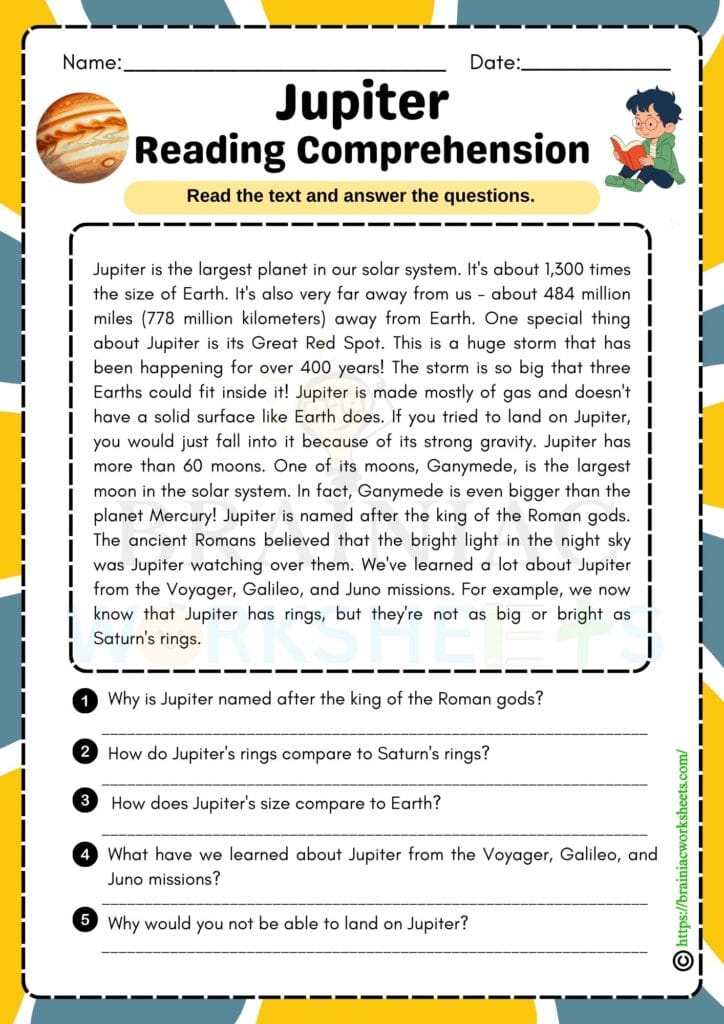 english worksheet for class 5