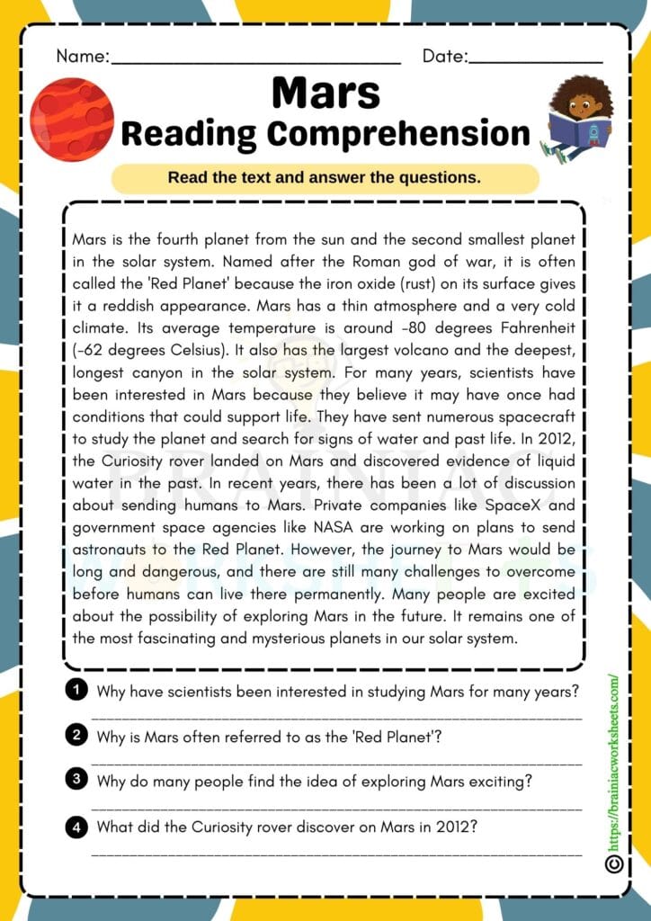 english worksheet for class 5