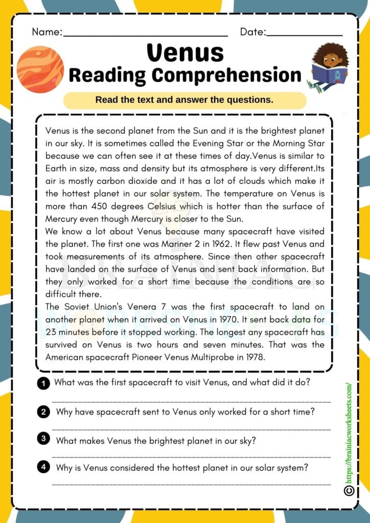 english worksheet for class 5