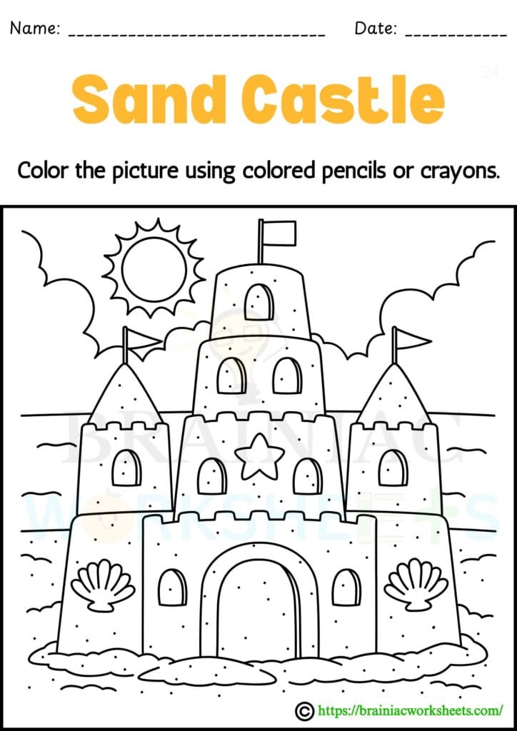 drawing worksheet for class 1