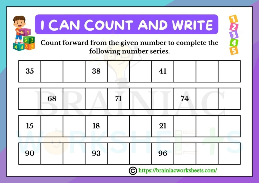 ukg maths worksheet