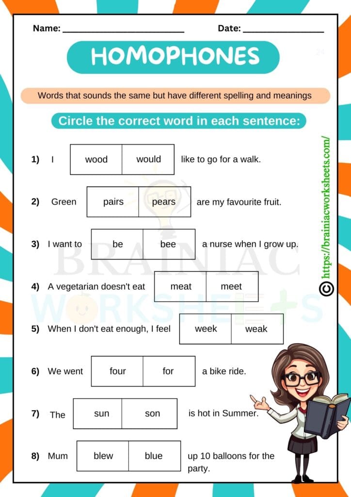 english worksheet for class 1