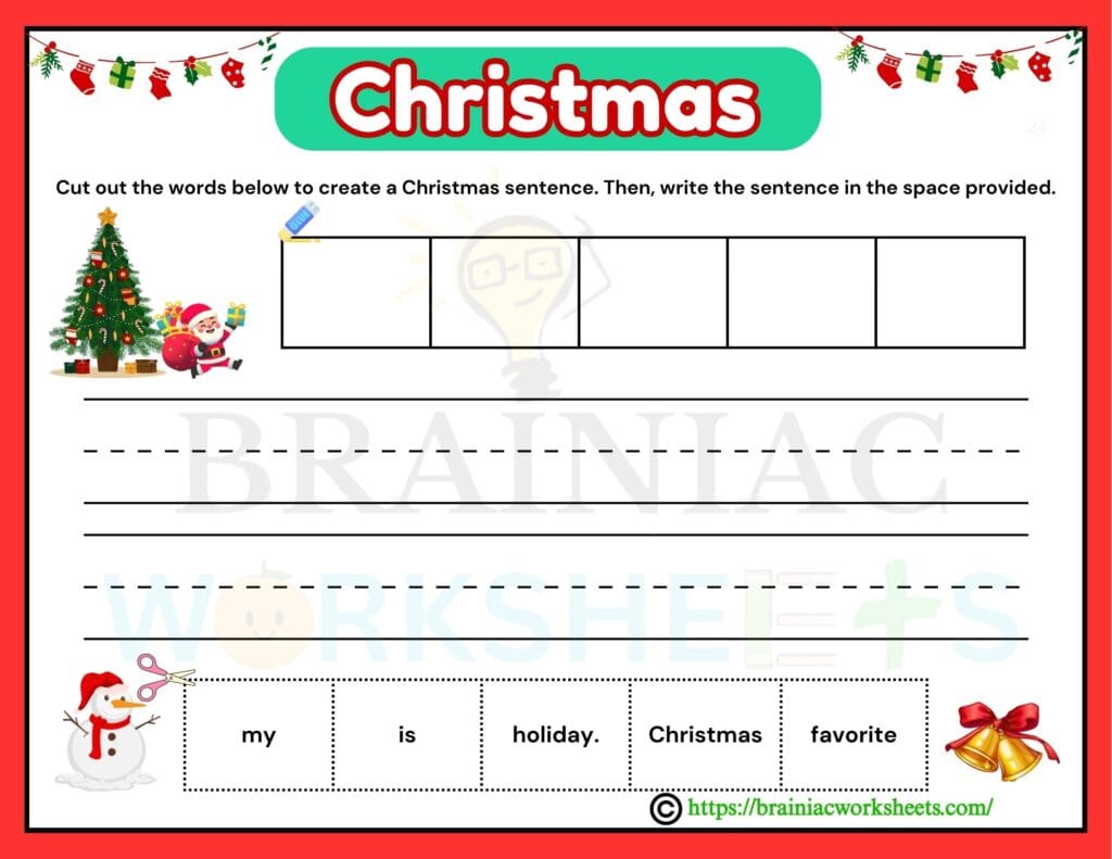 ukg english worksheet