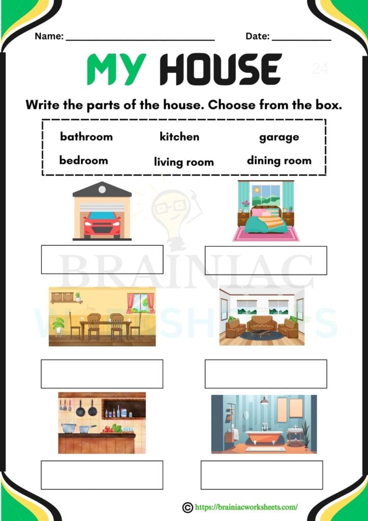 english worksheet for class 1