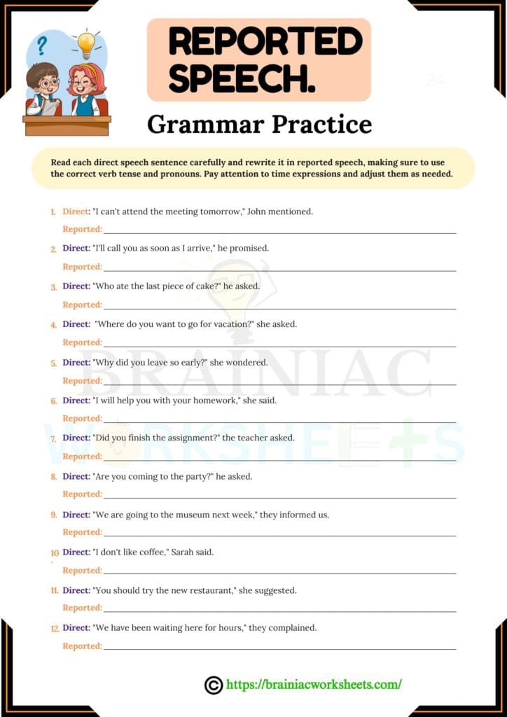 english worksheet for class 4
