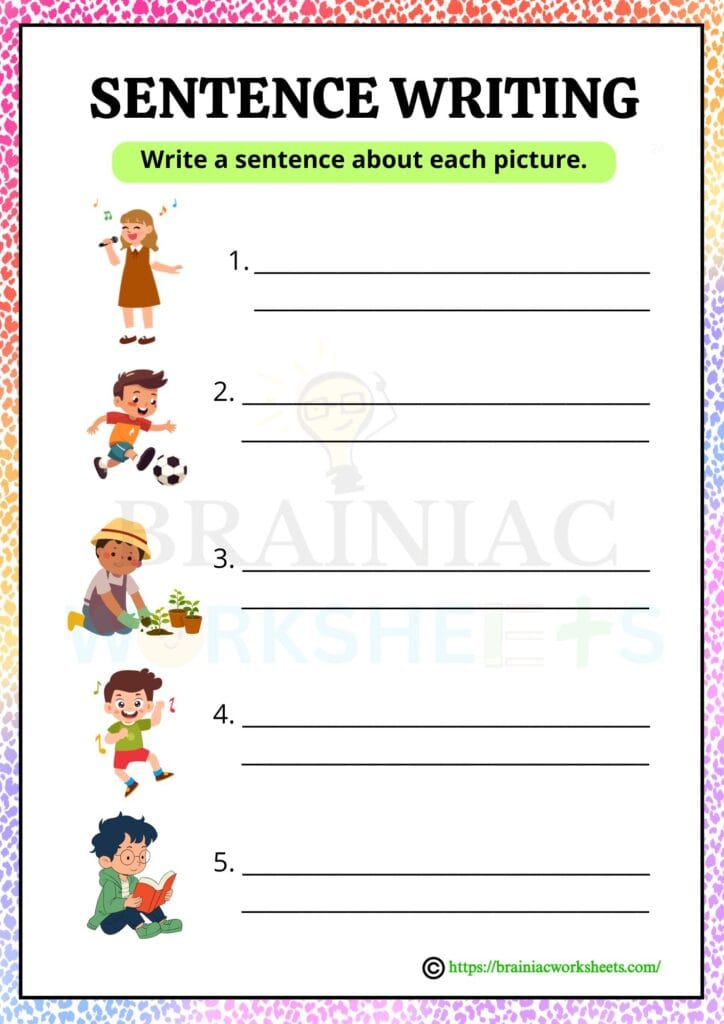 english worksheet for class 1