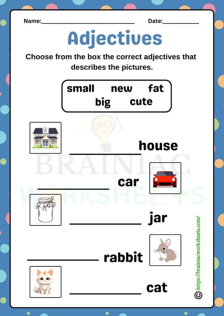 ukg english worksheet