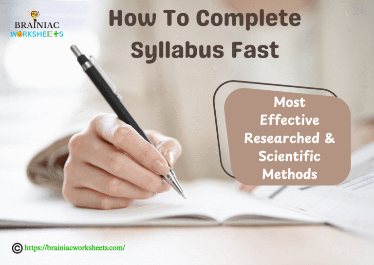 how to complete syllabus fast