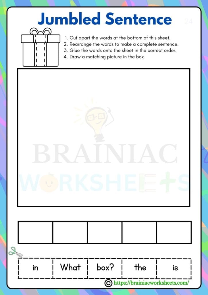 english worksheet for class 1