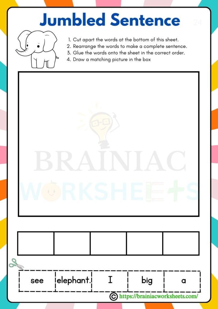 english worksheet for class 1