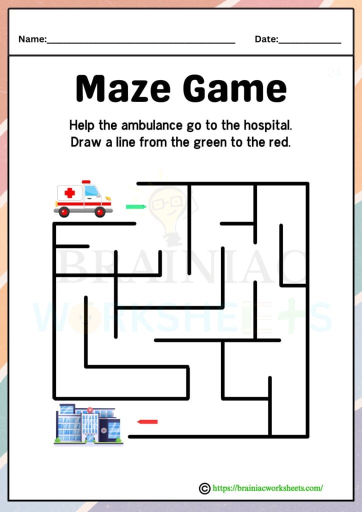 IQ worksheet for class 1