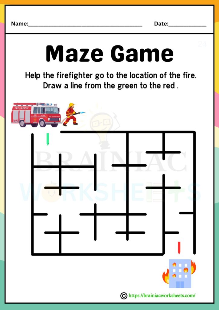 IQ worksheet for class 1