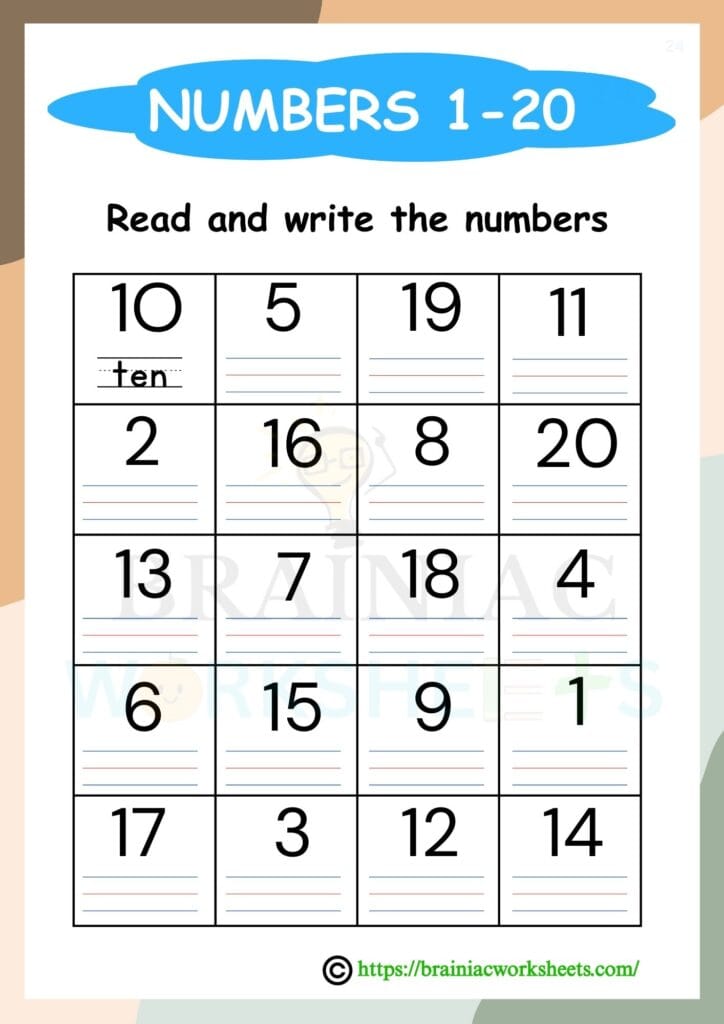 lkg maths worksheet