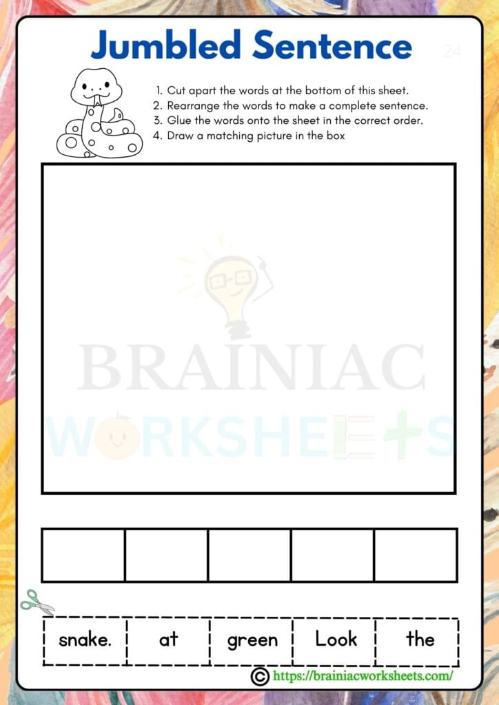 english worksheet for class 1