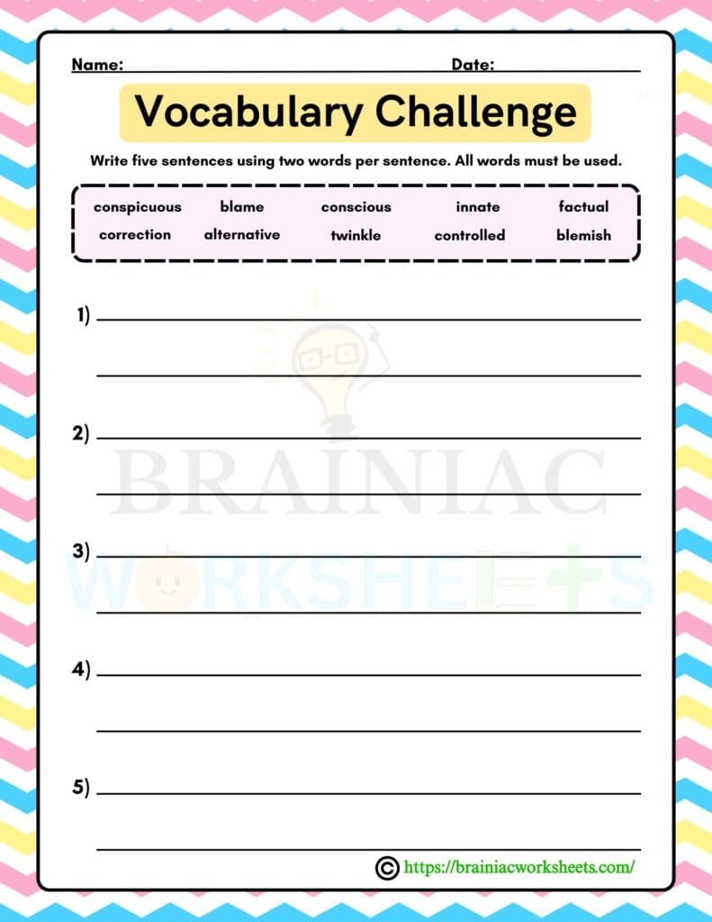 english worksheet for class 2