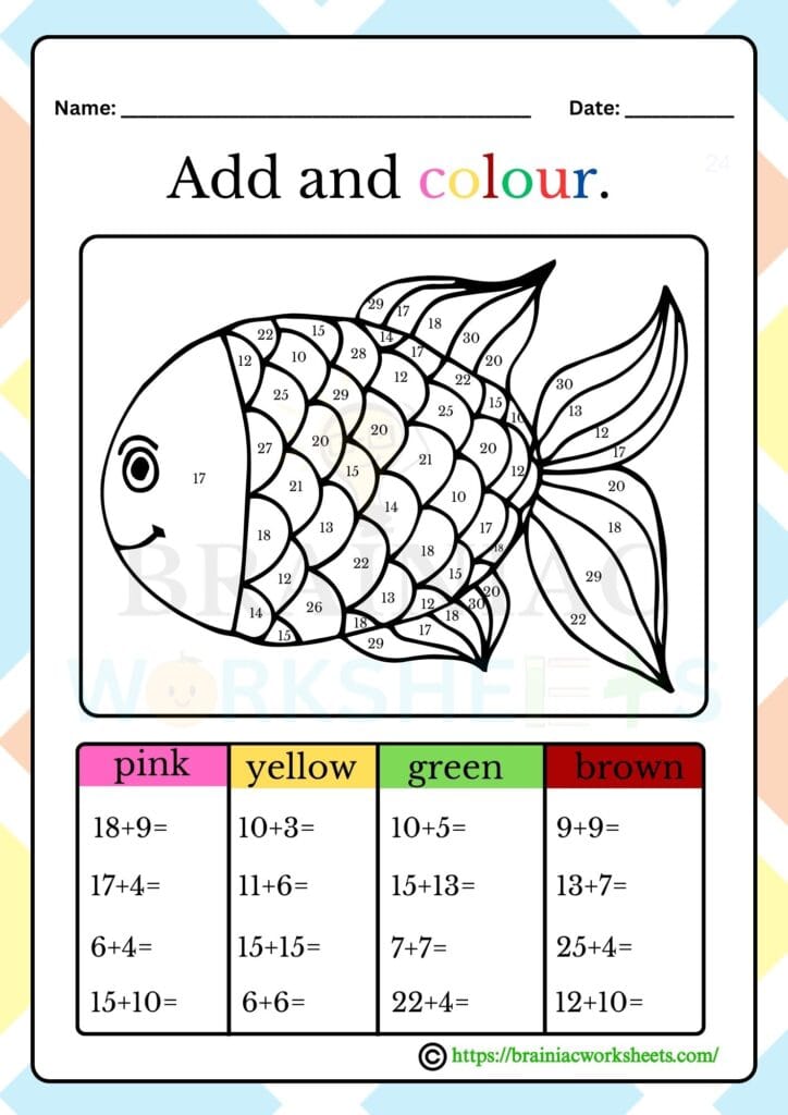maths worksheet for class 2