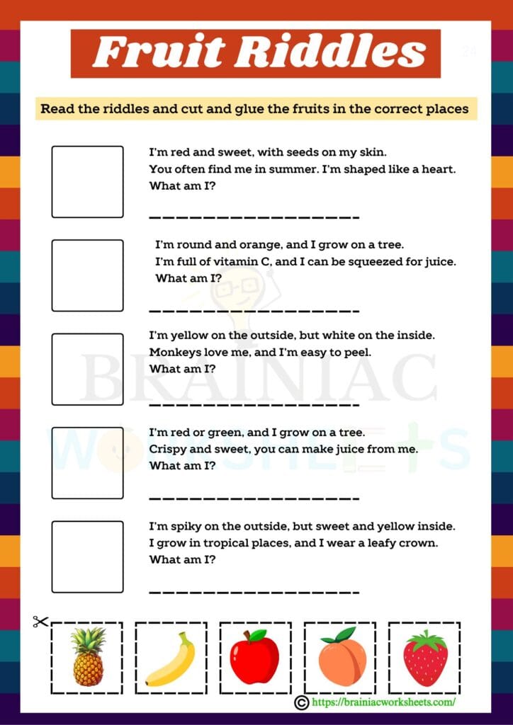 science worksheet for class 1