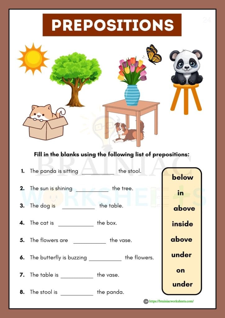 english worksheet for class 2