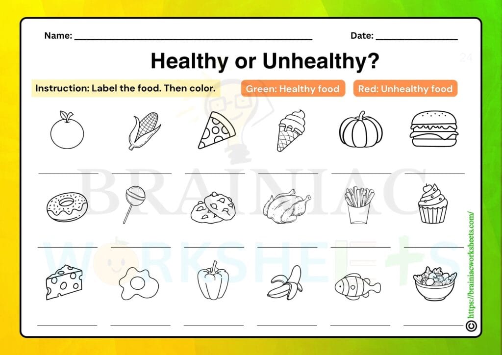 science worksheet for class 1