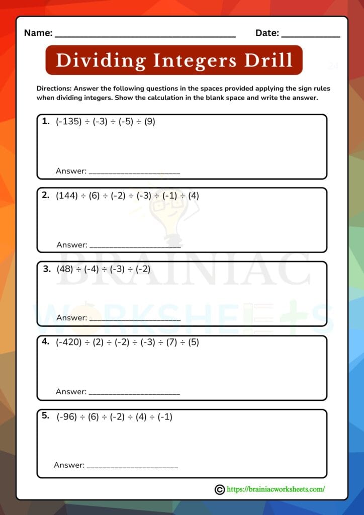 maths worksheet for class 5