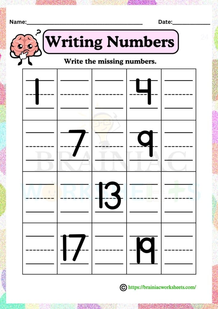 lkg maths worksheet