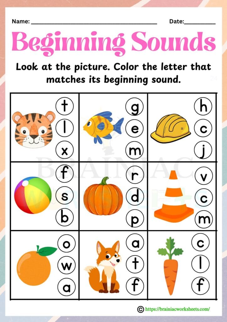 lkg English worksheet